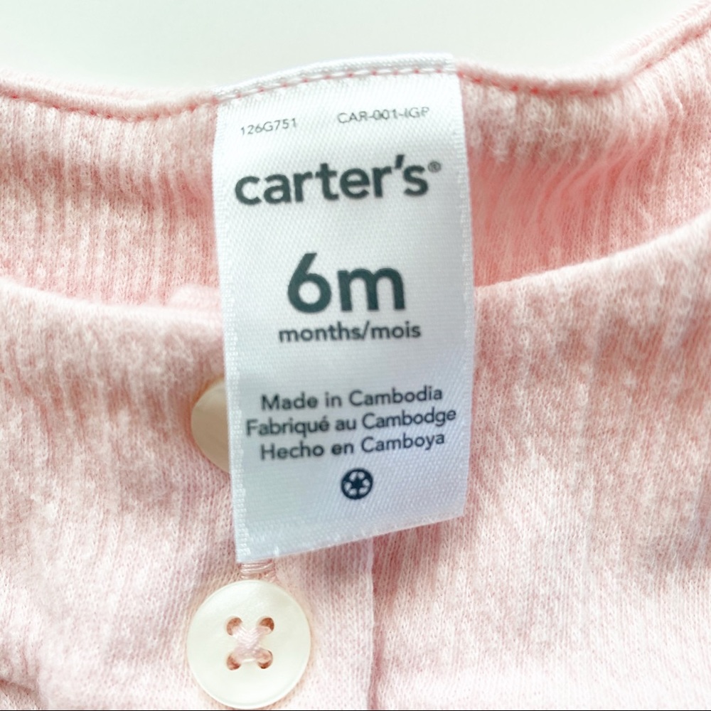 Carter’s Pink + White Button Cardigans - Picture 5 of 12